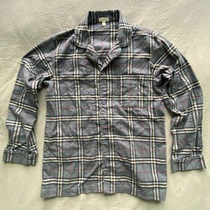 Men’s Garnet Hill flannel plaid long sleeve button shirt Medium